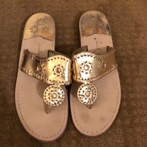Jack Rogers gold sandals